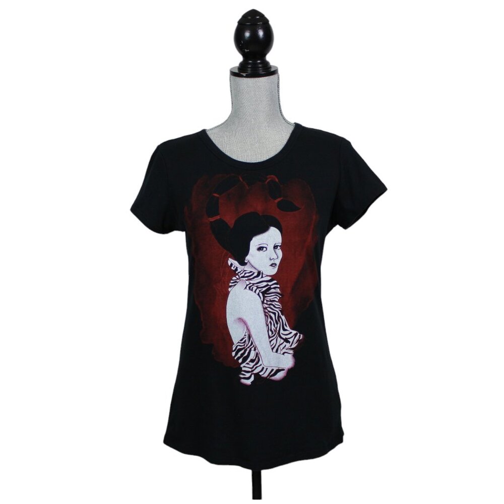 Sheer Vintage Y2K Portrait T-shirt